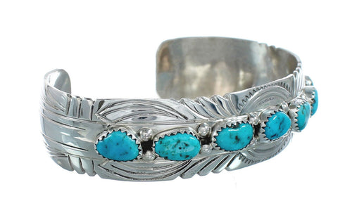 Native American Navajo Turquoise Sterling Silver Cuff Bracelet NN20176